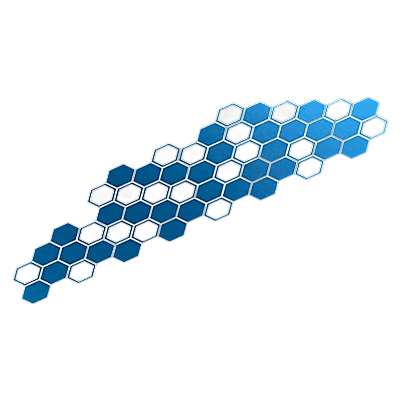Foliatec Car design sticker Hexagon - Blue chrome matt