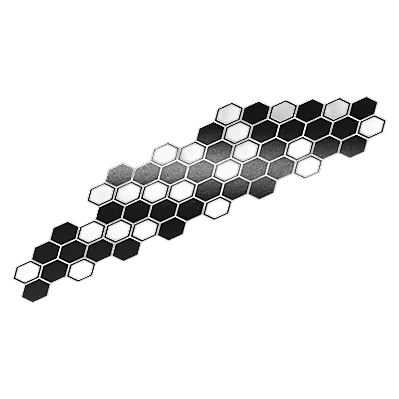 Car Design Sticker HEXAGON, black matt