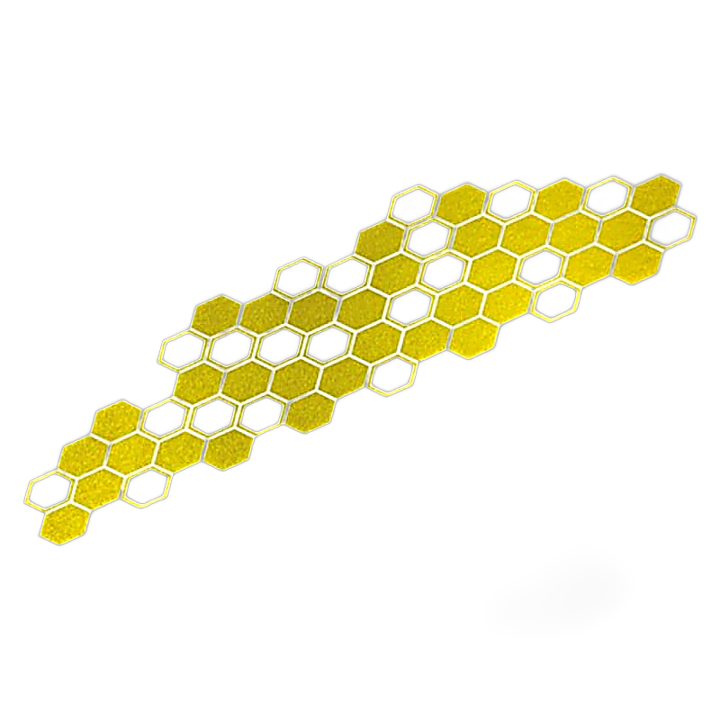 Foliatec Car design sticker Hexagon - Gold chrome matt