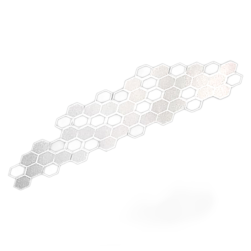 Foliatec Car design sticker Hexagon - Silver chrome matt
