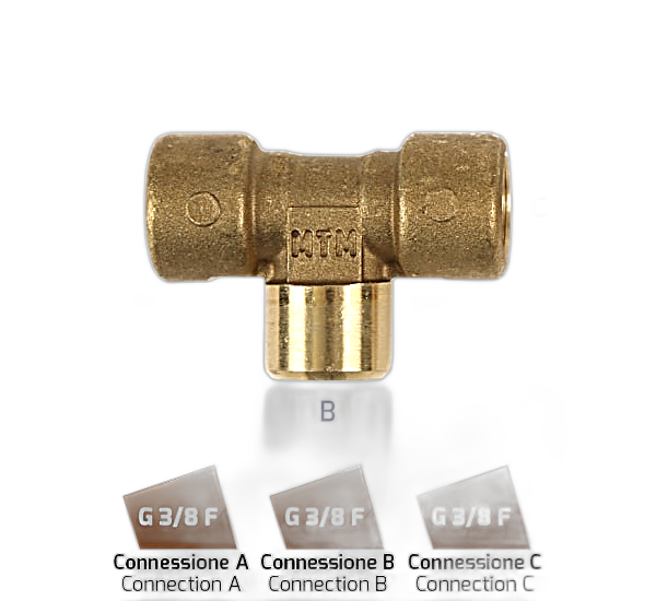 MTM T-Stykke 3x3/8"F